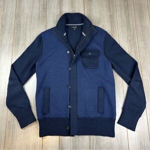 Banana Republican Zip Cardigan Sweater Men’s LT Large TALL Wool Blend Blue